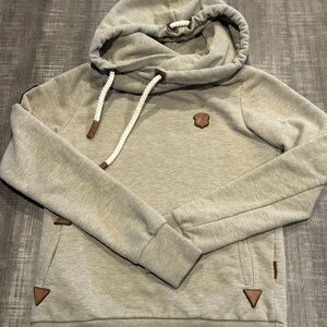 Naketano Light sage Hoodie with Brown Accents